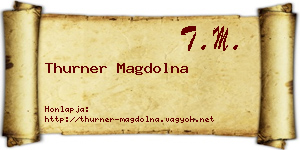 Thurner Magdolna névjegykártya